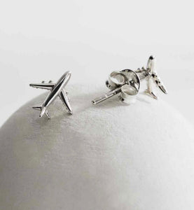 Airplane Earrings Sterling Silver