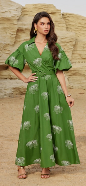BOTANICAL ESCAPE GREEN DRESS