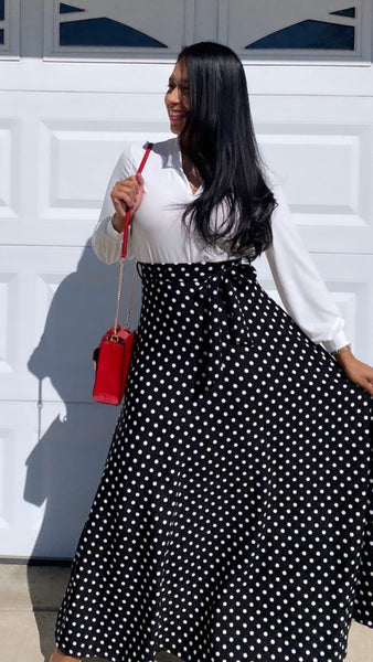 MAXI POLKADOTS SKIRT