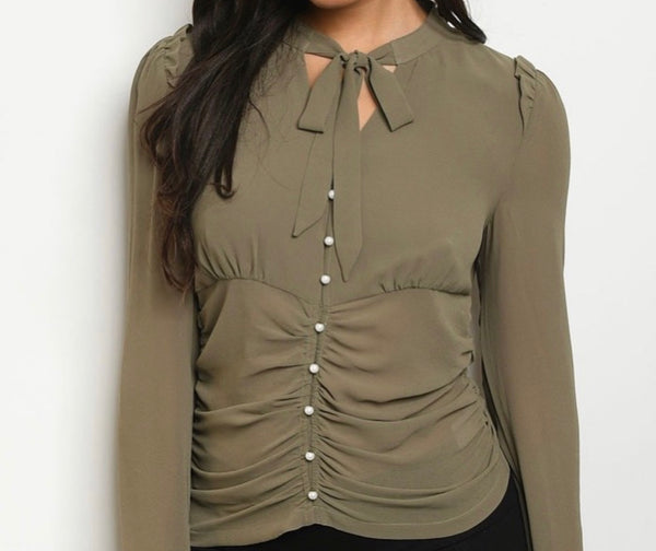 OLIVE GREEN BLOUSE