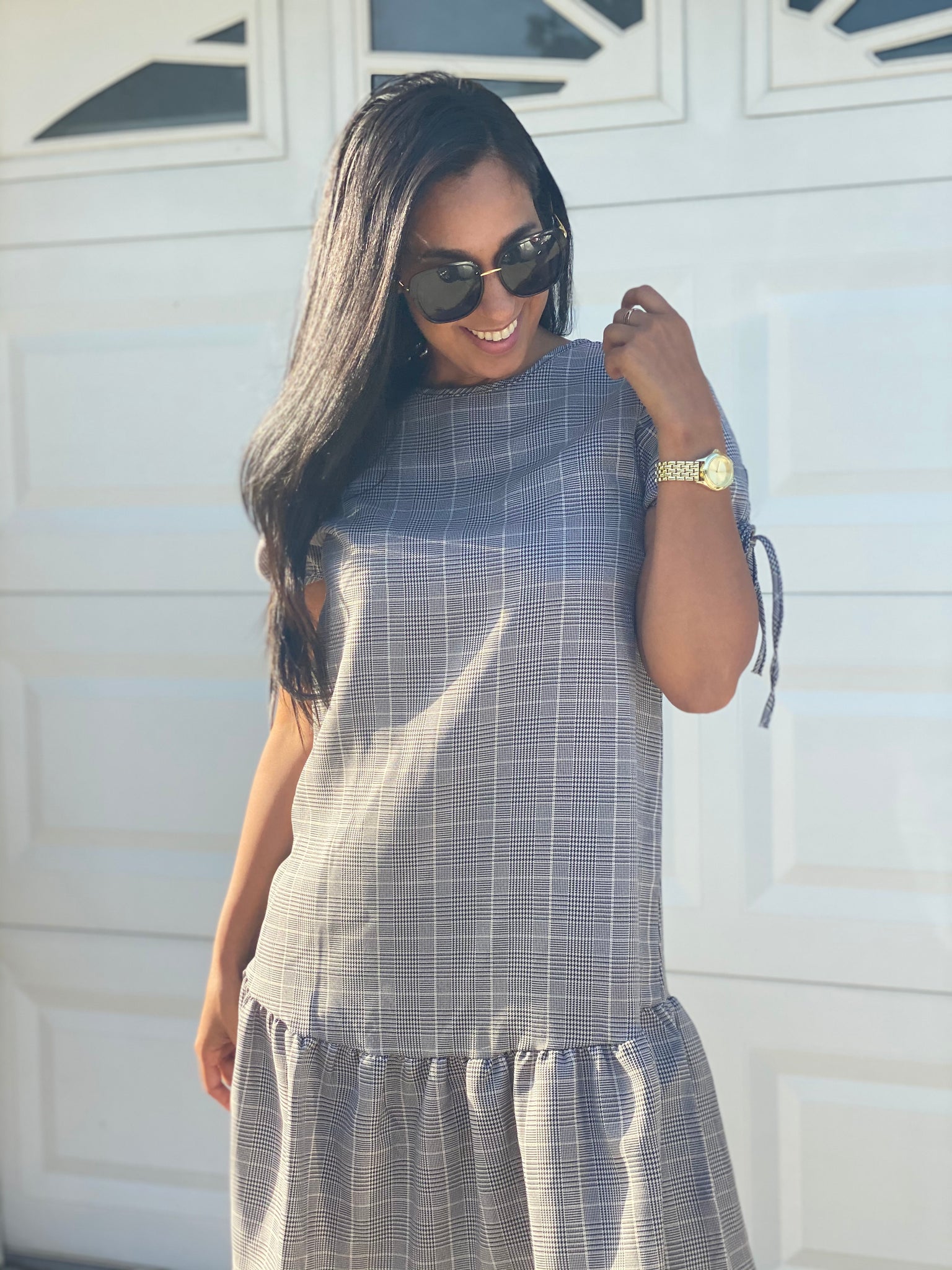 CLASSIC PLAID TIERED DRESS