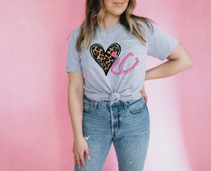 PRETTY NURSE  LEOPARD HEART TEE