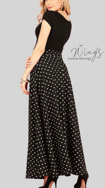 MAXI POLKADOTS SKIRT