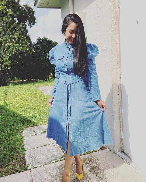 LIGHT DENIM DRESS