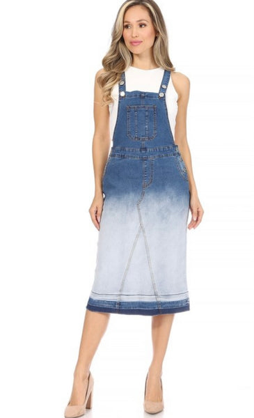 DYE WASH DENIM OVERALL