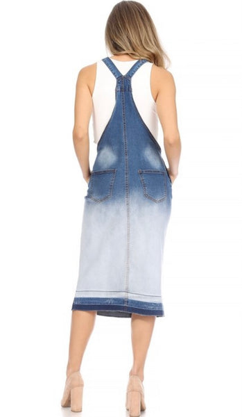 DYE WASH DENIM OVERALL