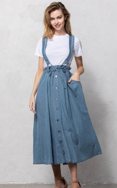 DENIM UMBRELLA SKIRT