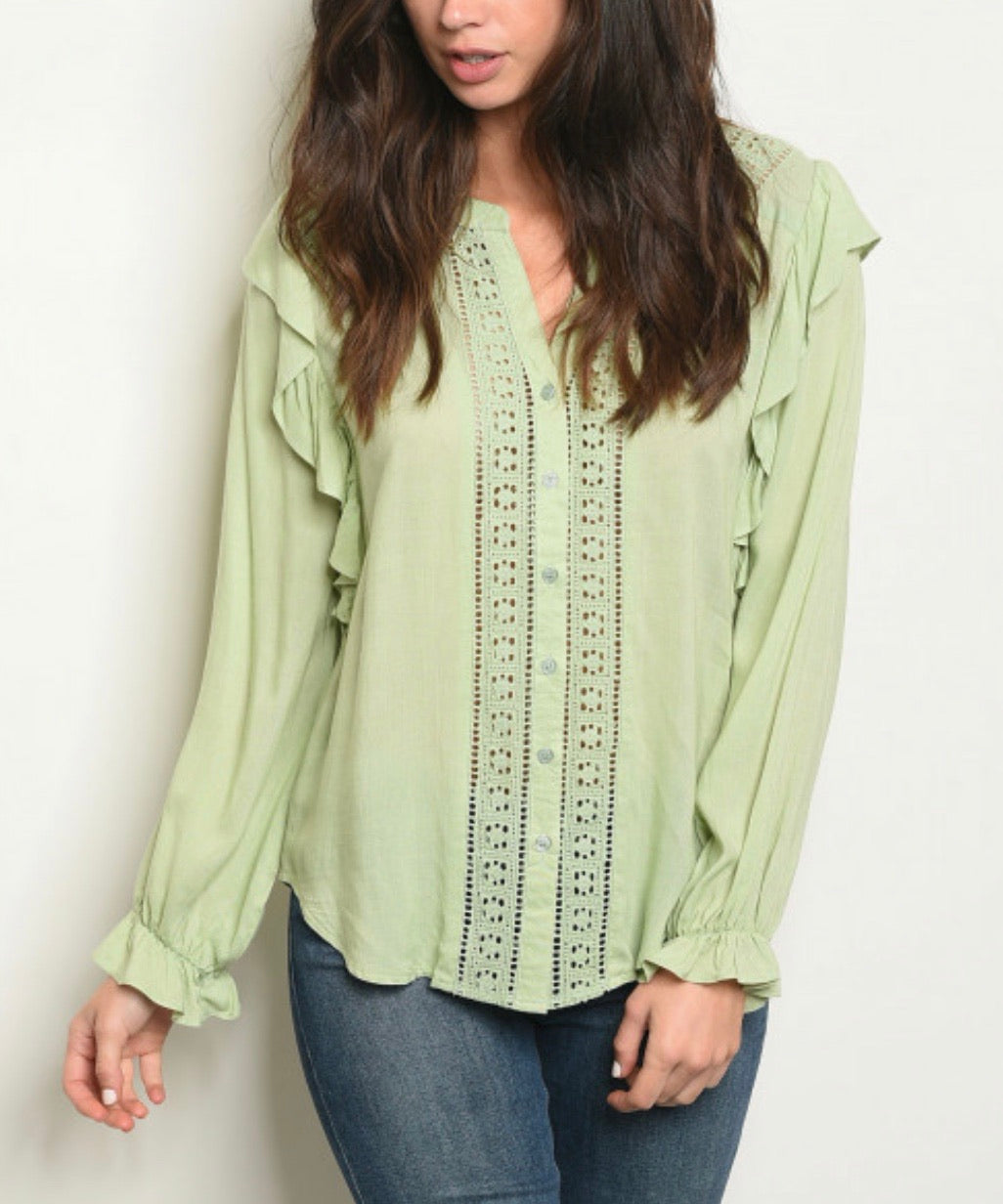 LIGHT GREEN BLOUSE