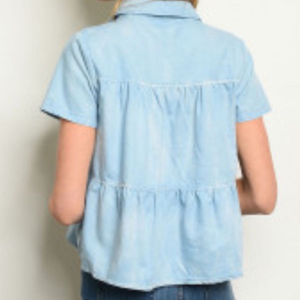 LIGHT BLUE DENIM SHIRT