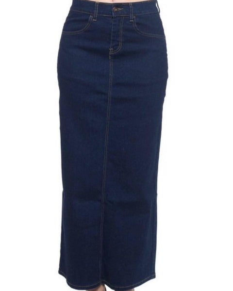 JANET LONG DENIM SKIRT