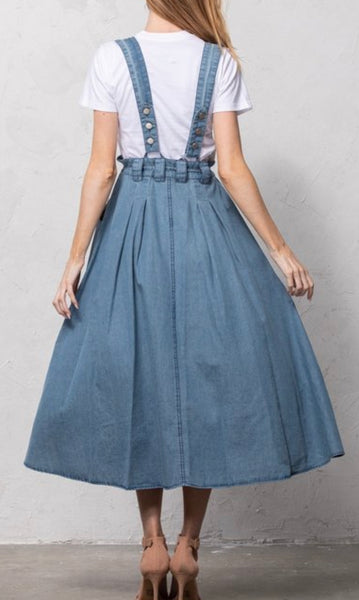 DENIM UMBRELLA SKIRT