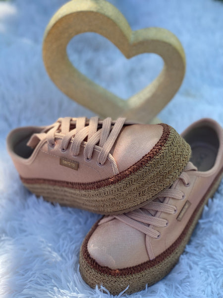 ROSE GOLD SPARKLE BEIRARIO SNEAKER