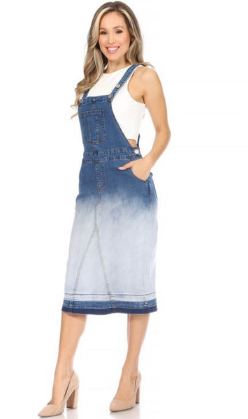 DYE WASH DENIM OVERALL