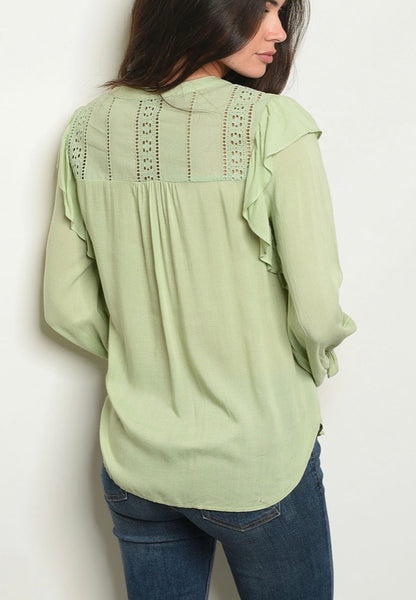 LIGHT GREEN BLOUSE