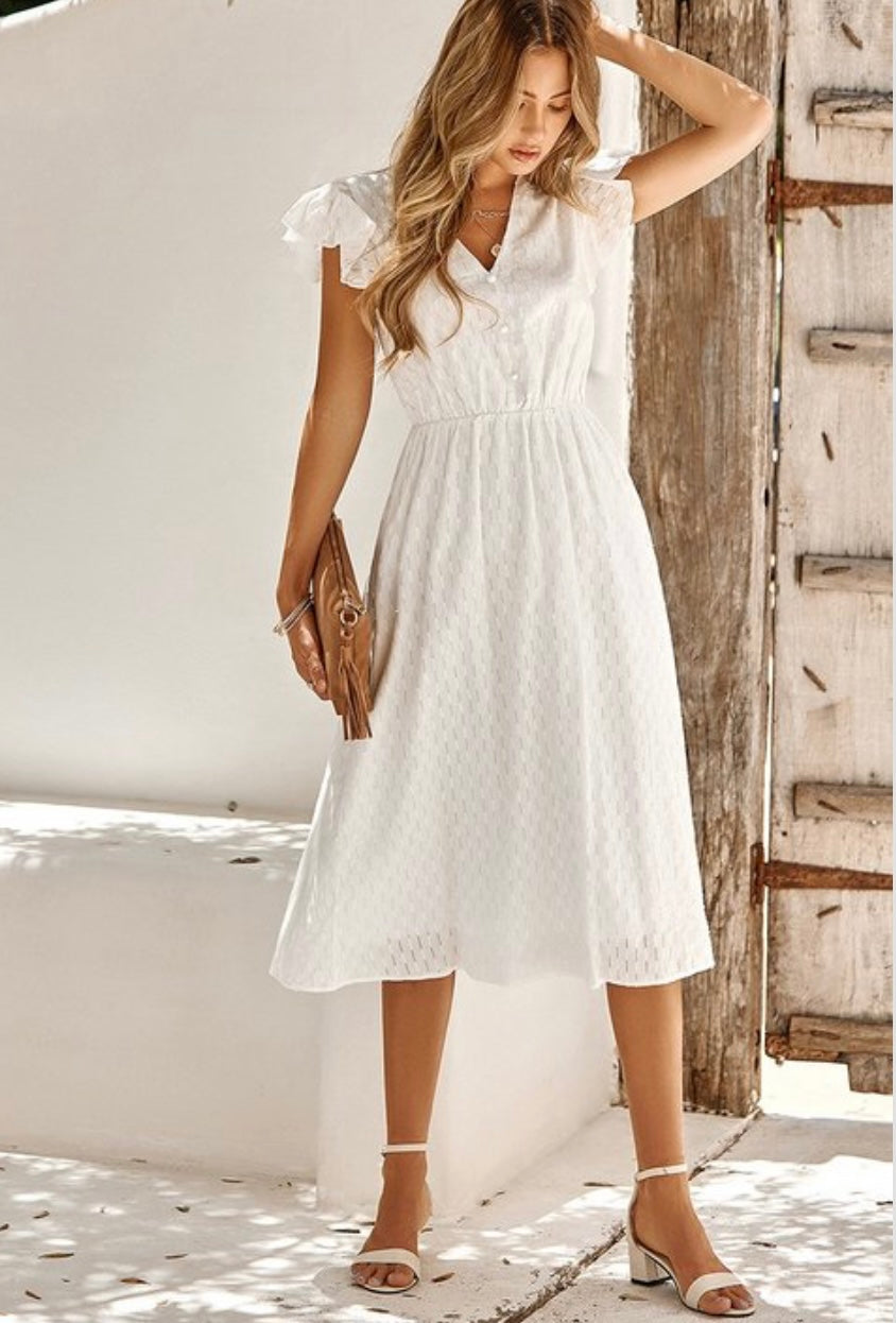 Delia White Dress