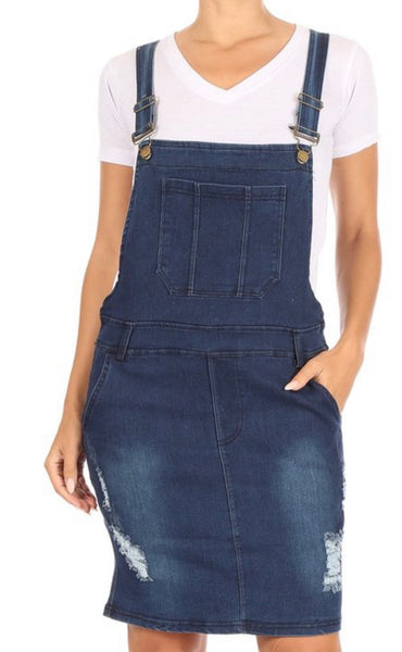 RIPPED JUNIOR OVERALL SKIRT