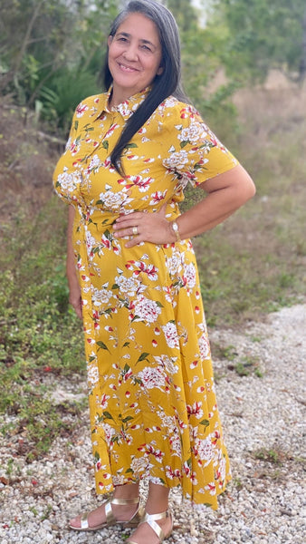 ANITA YELLOW FLORAL DRESS