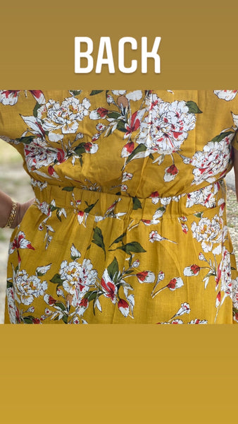 ANITA YELLOW FLORAL DRESS