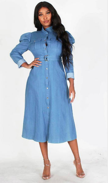 LIGHT DENIM DRESS