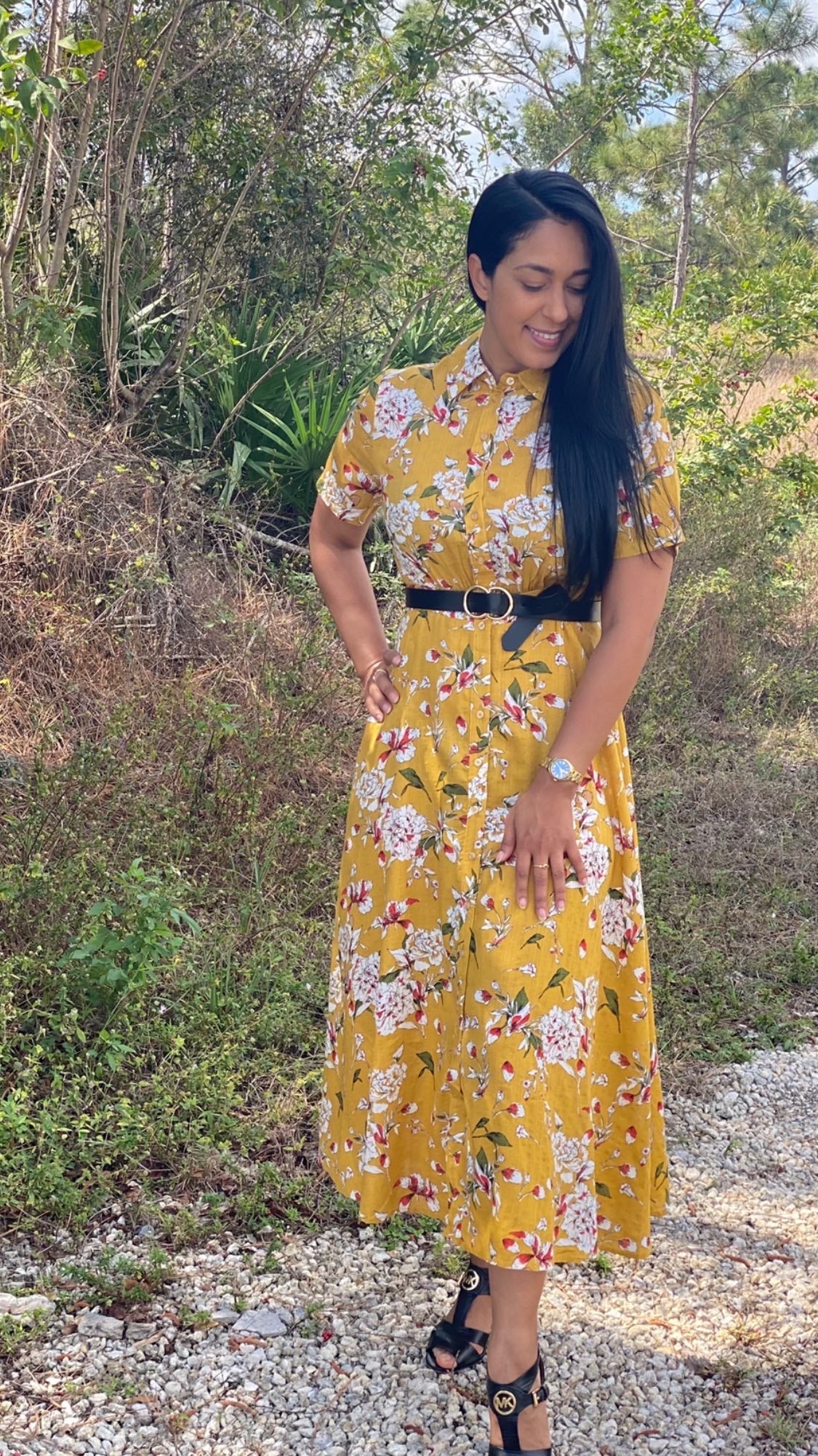 ANITA YELLOW FLORAL DRESS