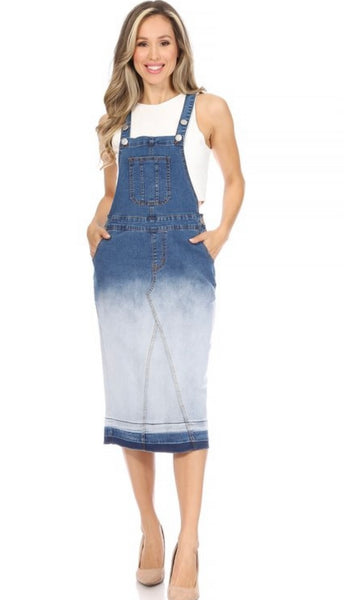 DYE WASH DENIM OVERALL